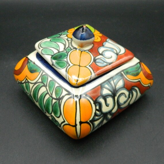 Mexican Pottery Trinket Box with Lid - image 4