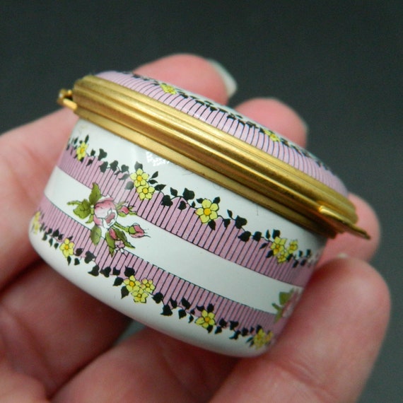 Happy Birthday Halcyon Days Enamels Ring Box in P… - image 2