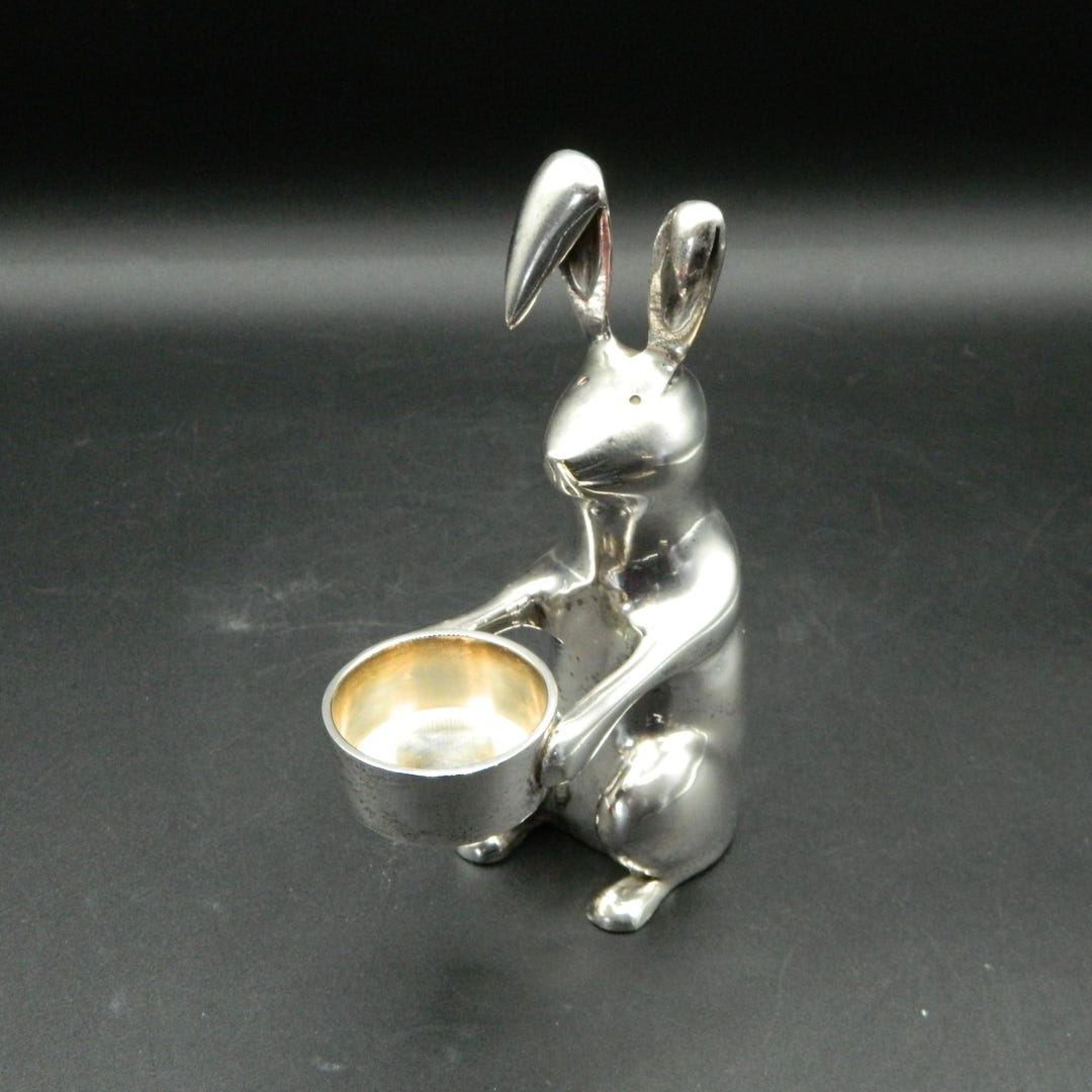 Bunny Rabbit Candle or Votive Holder, Silverplate - Etsy