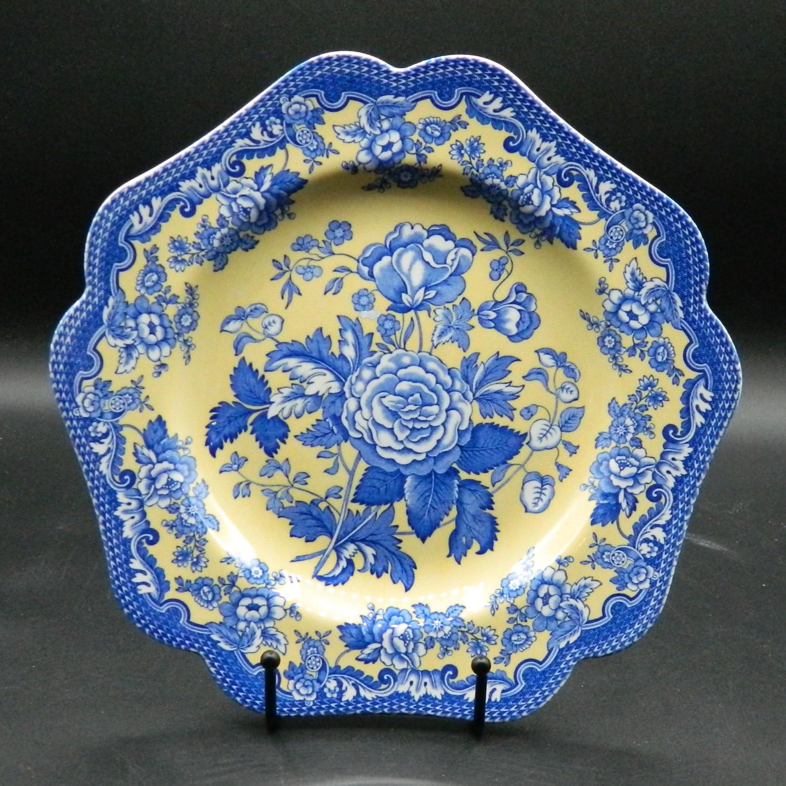 Spode BlUE BLOOM コレクションウイロウ２７センチ皿6枚セット Vintage Spode Blue Room Collection Blue and White Dinner