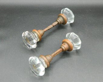 ガラス　ドアノブ　アンティーク アンティークガラスドアノブ 12ポイント - Etsy 日本