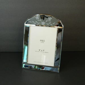 Cornice portafoto con specchio inciso in stile veneziano - Marks & Spencer - Inserto 5" x 7"