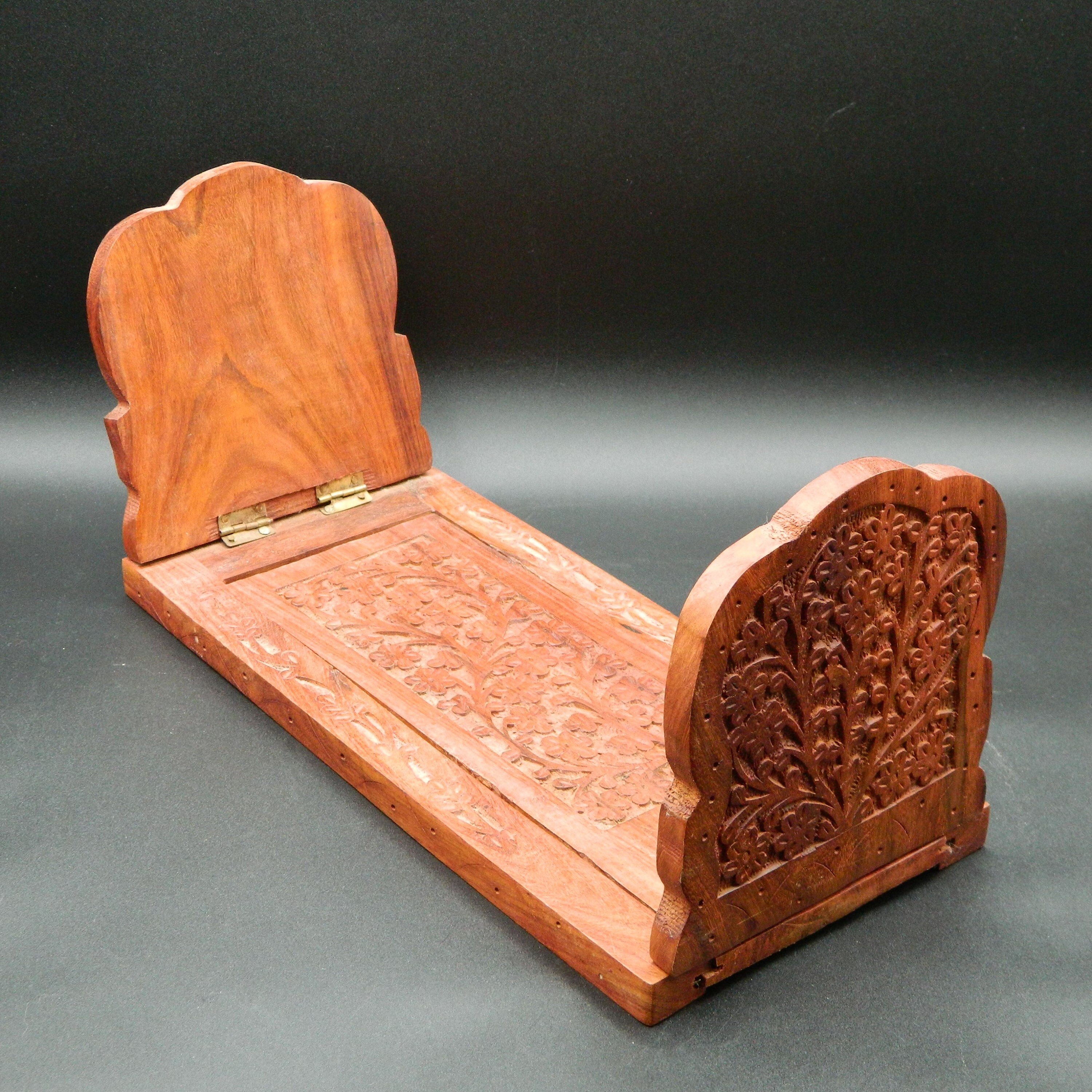 Vintage Religious Book Display Stand ~ Handmade Carved Wood Folding Bi –  FugitiveKatCreations Boutique