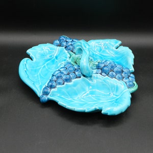 Divided Serving Dish with handle, grape design, Arnels Ceramics Molds