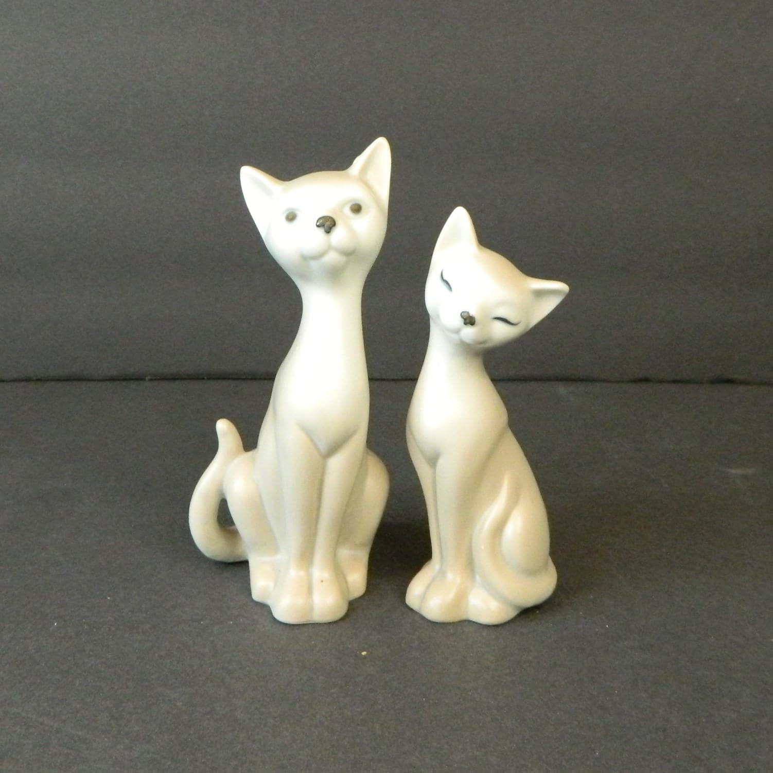 Otagiri Japan Porcelain Ceramic Siamese Cats Set of 2- Circa