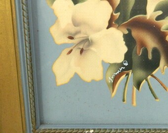 Turner Manufacturing Company Vintage Floral Print- Lilies in Blue
