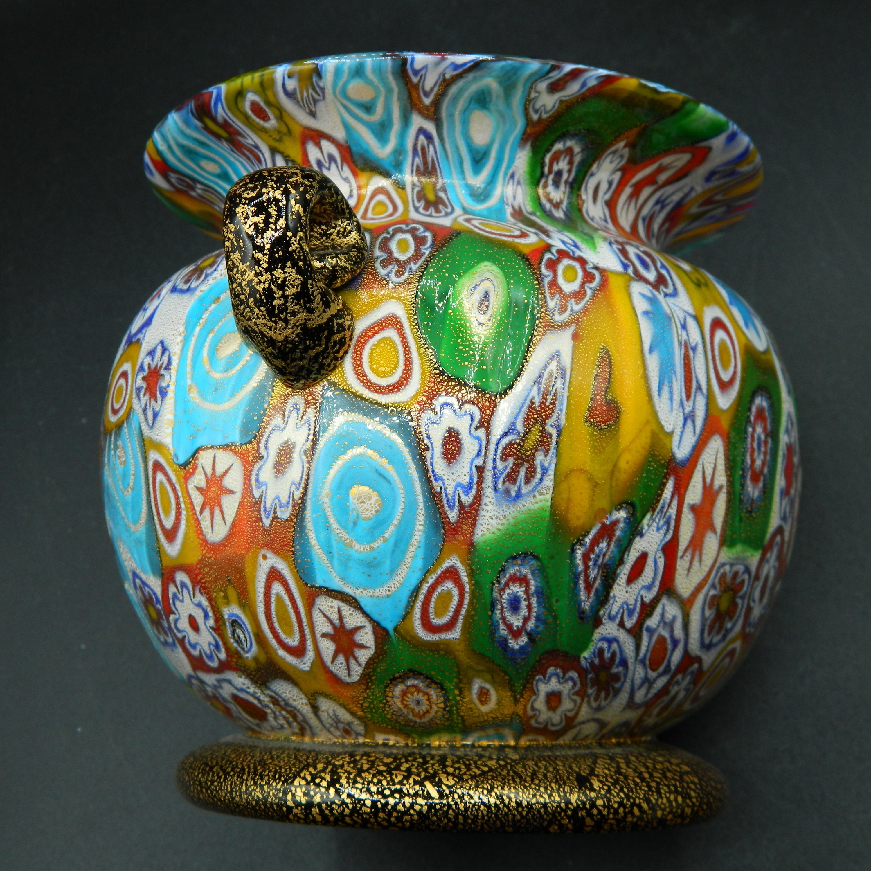 ムラーノ ミッレフィオーリ 花瓶 高さ 5 インチ - Etsy 日本