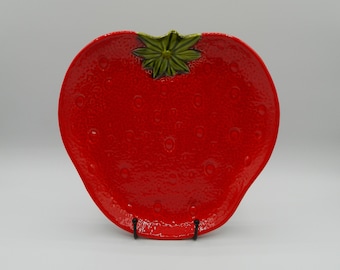 Italian Ceramic Strawberry Plate from Knobler