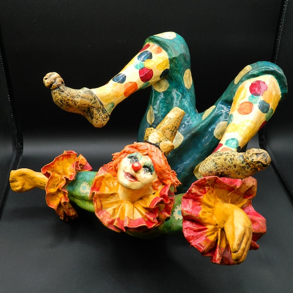 Oskar Raoul, clown en papier mâché, env. Années 1970