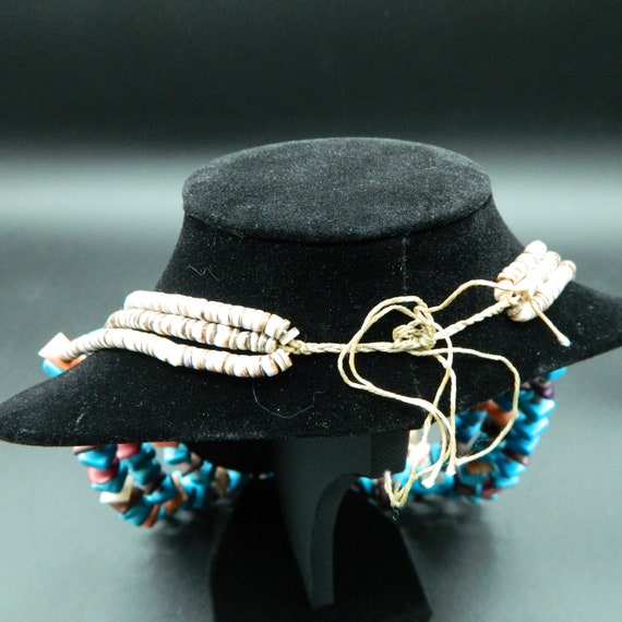 Necklace 3 Strand Square Cut Turquoise and Mixed … - image 5