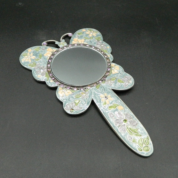 Cloisonne Butterfly Hand Mirror