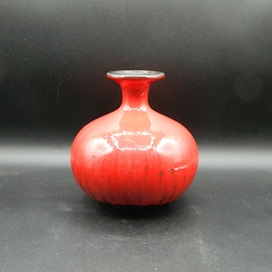 Scheurich Red Ceramic Vase B.56-76 West Germany
