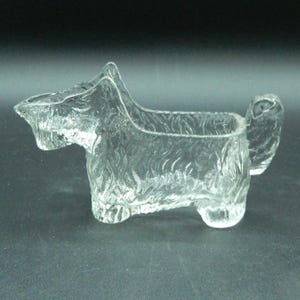 LE Smith Scottish Terrier Pressed Glass Creamer Pipe Holder, ca. 1930's