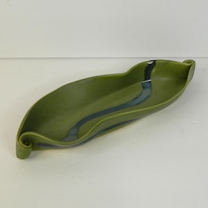 Maceta de cerámica Hilborn, forma de canoa o vaina de guisante, 25 cm de largo, fabricada en Canadá