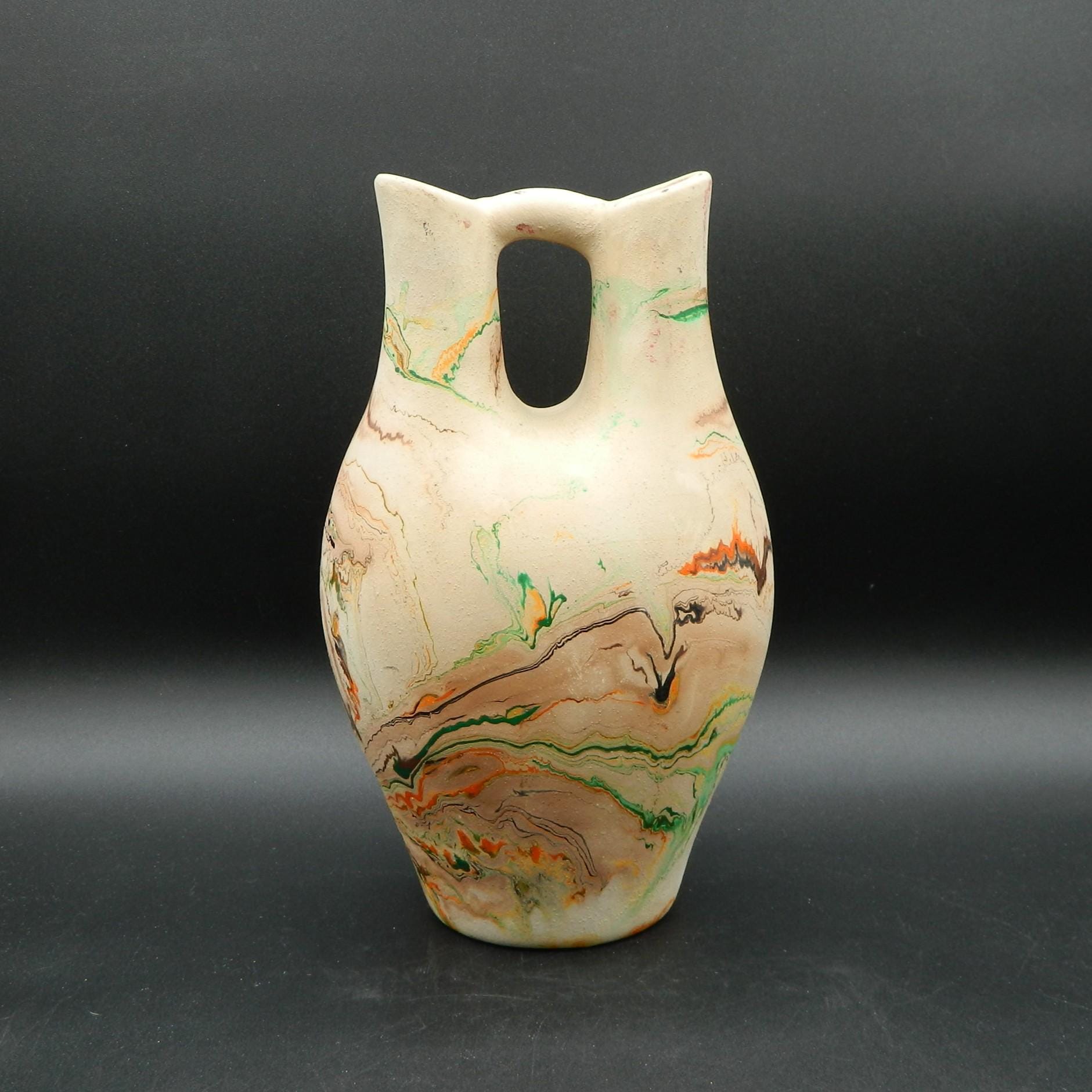 NEMADJI ネマジ ヴィンテージ　花瓶　ネイティブアメリカン　工芸品　陶器 VINTAGE】Nemadji Pottery Flower Base ”Made In USA