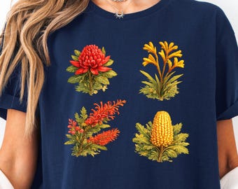 Australian Wildflowers Women's Top, Graphic Tee Women, Gardening Shirt