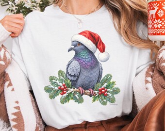 Pigeon Christmas Shirt, Bird Watching Gift