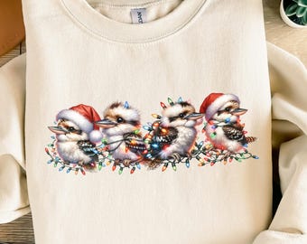 Kookaburra Christmas Birds Sweatshirt, Australian Gifts