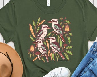 Australian Bird Tshirts, Kookaburra Gifts, Australian Wildlife, Bird Watching Gifts, Bird Watcher Gift, Australia Tee Women