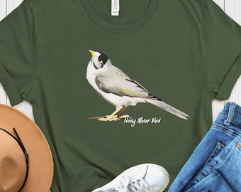Noisy Miner Bird Shirt, Australian Birds, Birding Gift, Gift For Birdwatchers, Bird Lover Gifts, Birder Gift