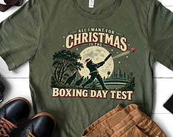 Cricket Christmas Shirt, Mens Christmas Outfit, All I Want For Christmas Is The Boxing Day Test Tshirt, Australian Christmas Gifts