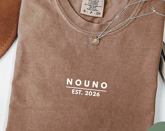 Comfort Colors® Nouno Est 2026 Shirt, Greek Baptism Proposal Gift, Godfather Gift, Nouno Shirt, Gift for Godparent, Christening Present