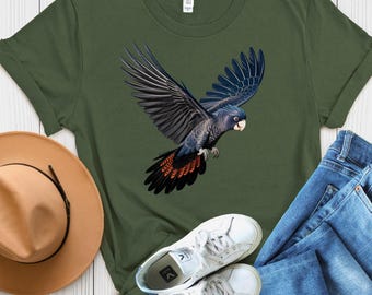 Black Cockatoo Unisex T-Shirt, Australian Birdwatcher Gift