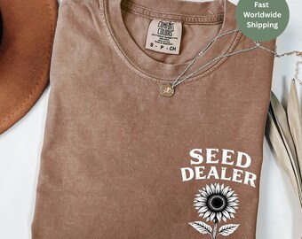 Gardener Gifts, Comfort Color Gardening Shirts, Seed Dealer Funny Garden Lover Tee