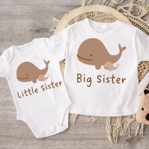 Big Sister Little Brother Set, Matching Sister Brother Outfits, Matching Sibling T-Shirts, Big Sister Shirt, Little Brother Bodysuit