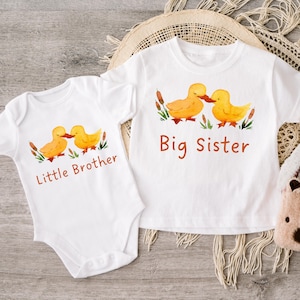 Big Sister Little Brother Set, Matching Sister Brother Outfits, Matching Sibling T-Shirts, Big Sister Shirt, Little Brother Bodysuit