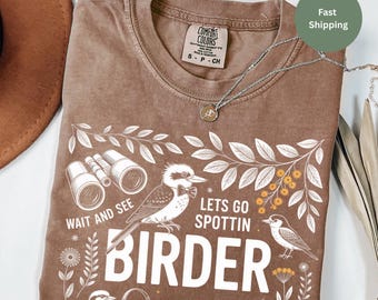 Camiseta de observación de aves, regalo para observadores de aves, camiseta australiana de aves, camisetas de aves con colores cómodos, camiseta para amantes de las aves, regalo para amantes de las aves