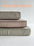 100% Pure Linen Bench Cushion, Custom Size and Color