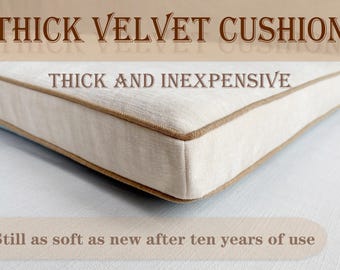 Chenille Custom-made Window Seat Cushion, With Double Piping, Mutiple Color Choices