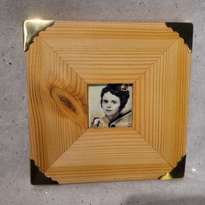 Passport photo (2x2&quot;) wood frame.