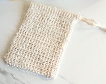 Bar Soap Bag | Soap Saver | Sisal Soap Saver Bag | Exfoliating Scrub | Dry Skin | Exfoliator | Bar Soap Holder Shower | Soap Saver Bag