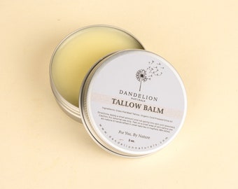 Bare Unscented Tallow Balm | Tallow Lotion | Tallow Face | Tallow Skincare | Tallow Face Cream | Tallow Balm | Grass Fed Tallow Balm