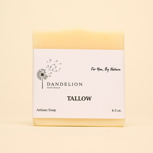 Grass Fed Tallow Soap | Unscented Soap Bar | Eczema Soap | Face and Body Soap Bar | Baby Soap Bar | Soap Sensitive Skin | Old Fashion Soap