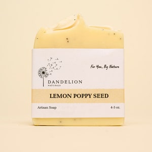 Lemon Poppy Seed Soap |  Lemongrass Soap Bar | Poppy Seed Soap | Soap Scrub | Citrus Soap