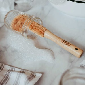 Bottle Brush | Coconut Brush | Bamboo Brush | Bottle Scrubber | Baby Bottle Cleaning Brush | Eco Friendly Kitchen | Zero Waste Kitchen