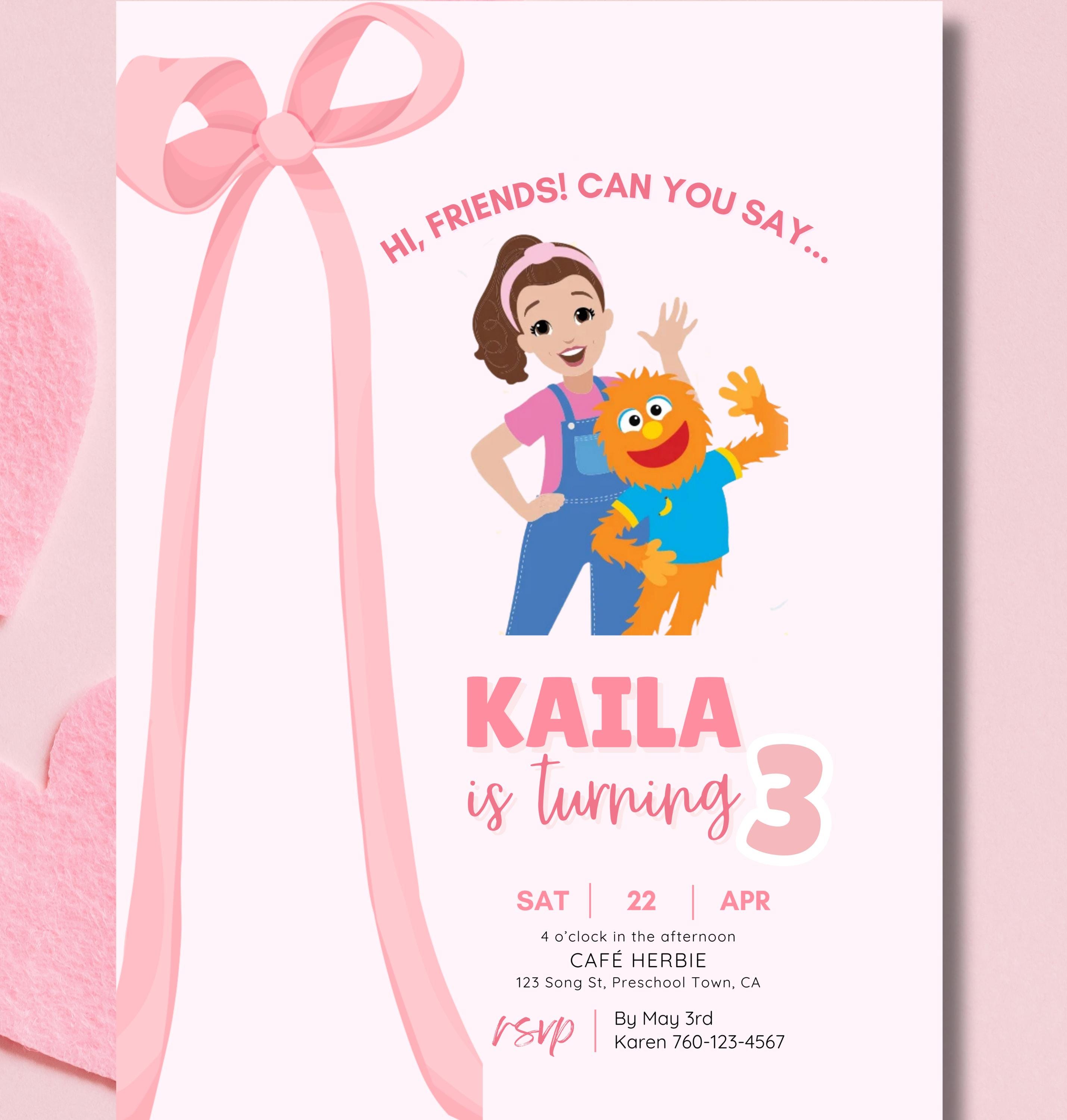 Ms Rachel Invitation, Ms Rachel Birthday Invitation, Digital Invitation ...