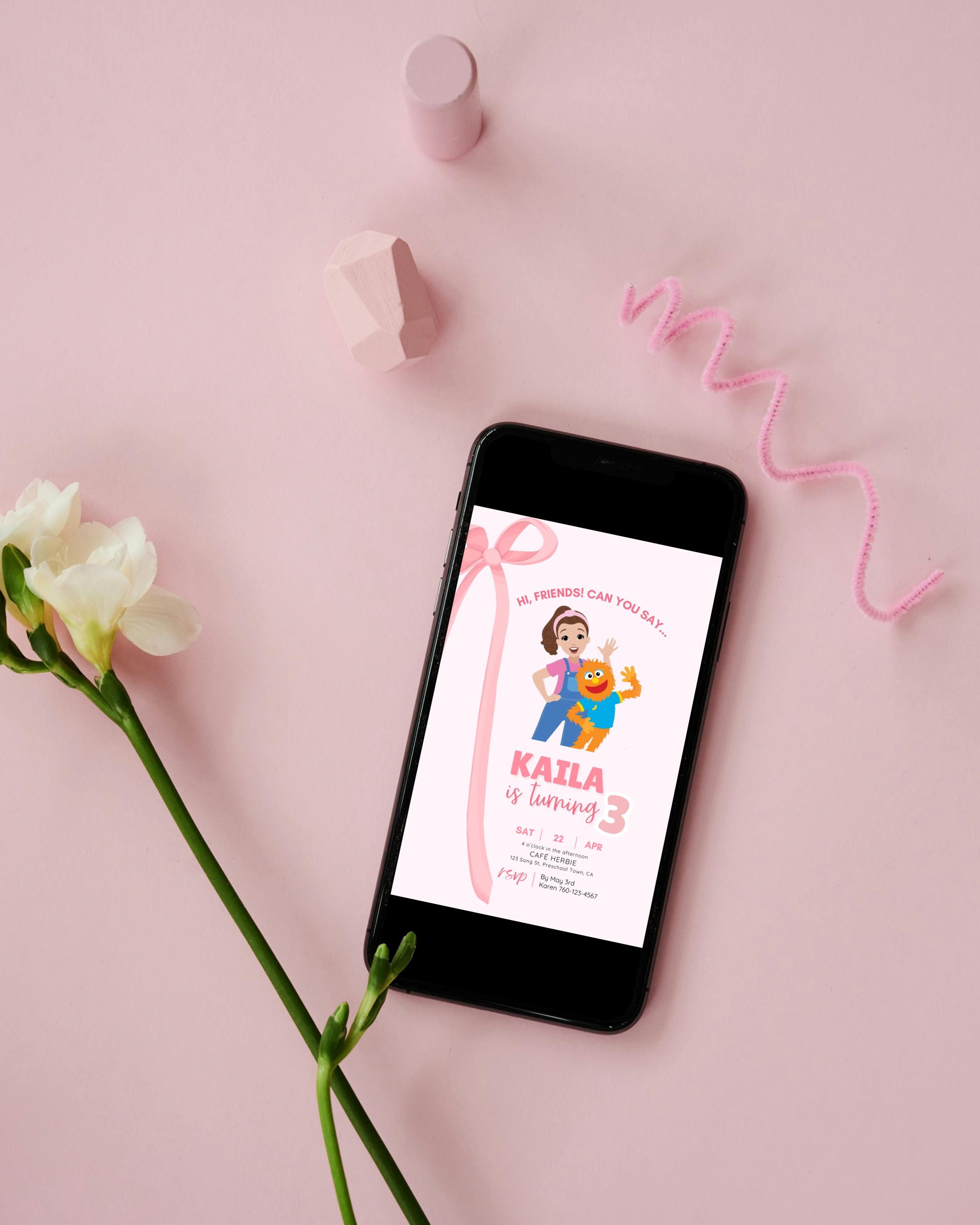 Ms Rachel Invitation, Ms Rachel Birthday Invitation, Digital Invitation ...