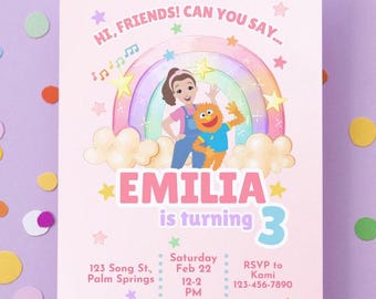 Ms Rachel Invitation, Ms Rachel Birthday Invitation, Digital Invitation, Editable Invitation, Customizable Ms Rachel Invite, Birthday Flyer