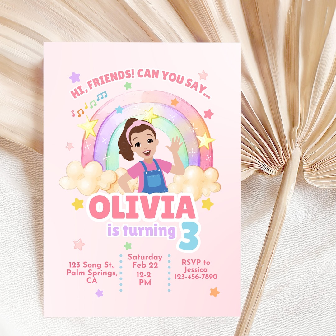 Ms Rachel Invitation, Ms Rachel Birthday Invitation, Digital Invitation ...