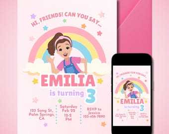 Ms Rachel Invitation, Ms Rachel Birthday Invitation, Digital Invitation, Editable Invitation, Customizable Ms Rachel Invite, Canva Template