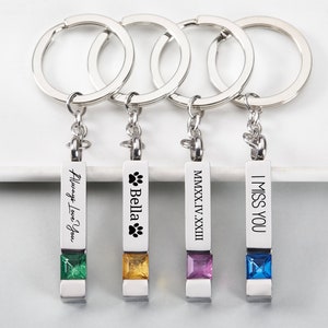 Llavero de urna de cremación personalizado para cenizas humanas,Llavero de barra conmemorativa de cremación grabado,Recuerdo de cenizas para joyas de cenizas humanas o de mascotas