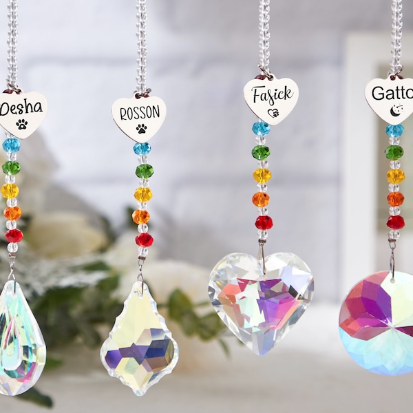 Rainbow bridge pet personalized,Sun catcher,Pet Memorial Gift,personalized Dog Memorial Gifts,dog/cat/pet remembrance,Rainbow Bridge Gifts