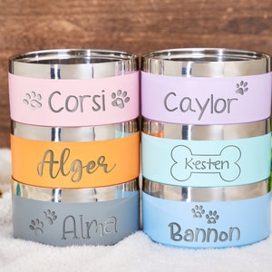 Custom Dog Bowl,Personalized Dog Food Bowl with Name,Dog Food/Water Bowls,Small-Large Bowls for Pet,Stainless Steel Cat Feeder Bowl Pet Gift zdjęcie 4