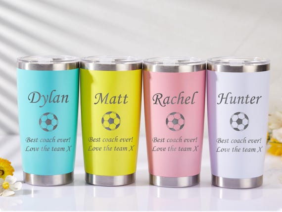 Personalsed Football Travel Cup Mug Hot Cold Gfts Deas Brthdays