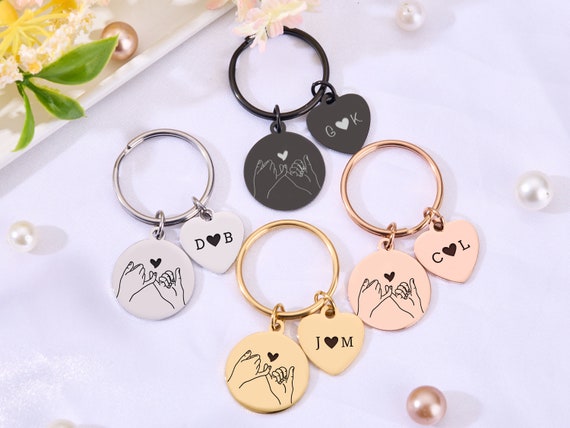 Personalized Couple Lying Together Acrylic Ornament, Keychain For Coup