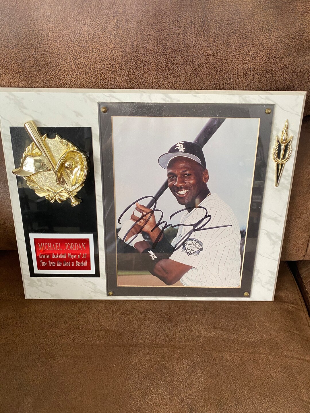 Michael Jordan Signed Baseball 8x10 Photo COA Etsy